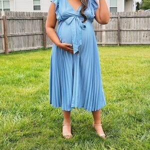Blue baby shower dress